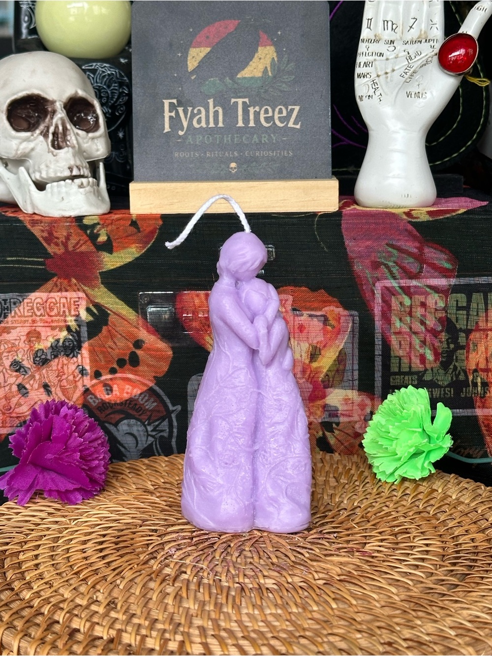 Handmade Lavender Woman Figure Candle